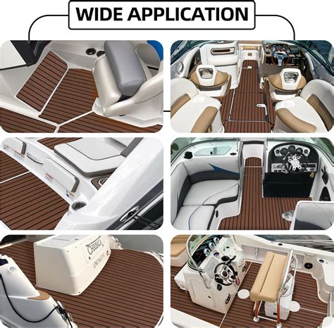 Buy FOCEAN Boat Flooring EVA Foam Boat Decking, Faux Teak Marine Mat ...