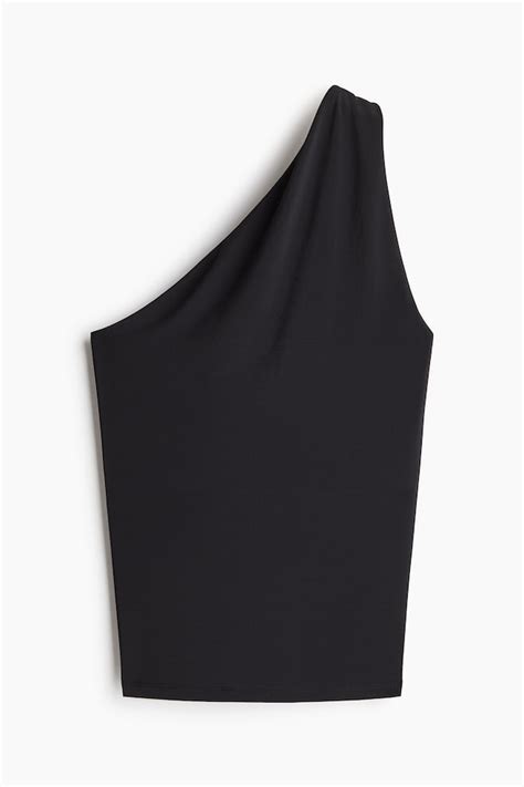 One-shoulder top - Black - Ladies | H&M IN