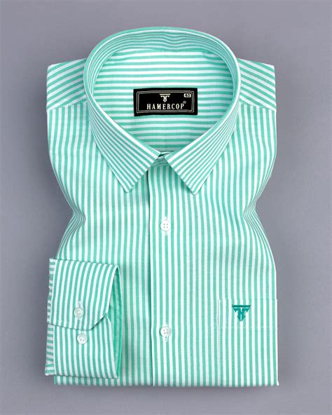 Atlanta Mint Green Stripe Shirt – Oxford Cotton – Hamercop