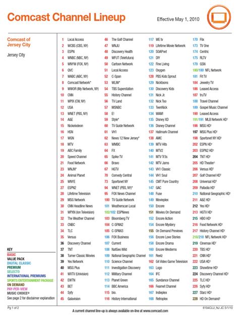 Mediacom Cable Channel Guide. Printable 的图像结果