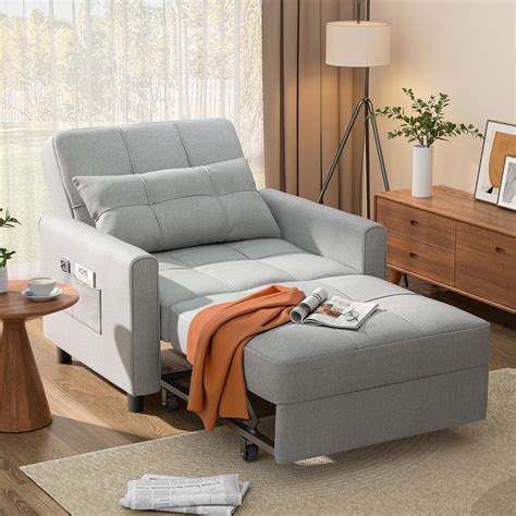 3-in-1 Convertible Sofa Bed, Sleeper Chair Bed Pull Out Chair Bed, Sofa ...