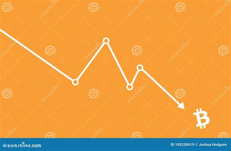 Bitcoin Crashing Simple Background Yellow Stock Illustration ...