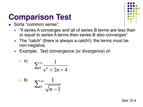 Image result for Comparison Test Definition