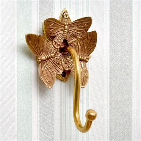 Brass Butterfly Shaped Wall Hook