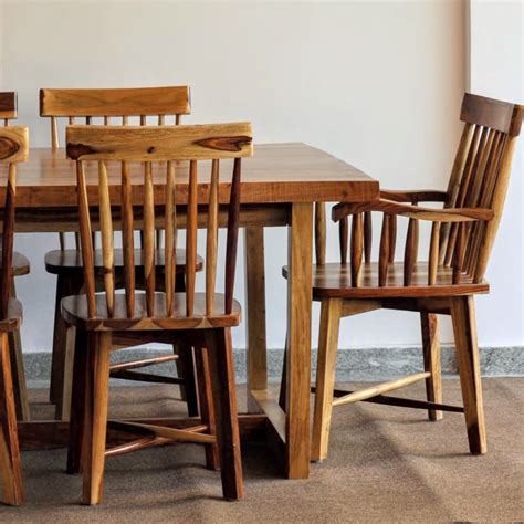 Diviner Live edge Eight Seater Dining Table Set