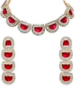 fabula Alloy Gold-plated Blue Jewellery Set Price in India - Buy fabula ...