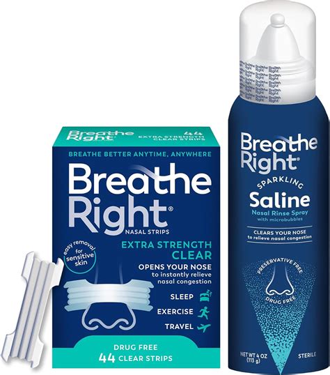 Amazon.com: Breathe Right Extra Strength Clear Nasal Strip (44ct) and ...