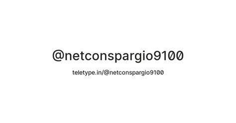 @netconspargio9100 — Teletype