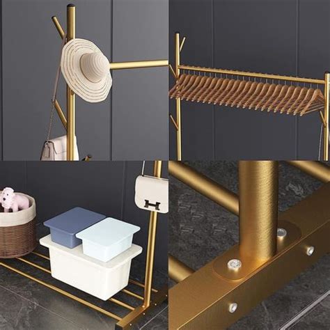 HOUSE OF QUIRK Heavy-Duty Clothes Rail, Movable Storage Rack Wheel Rack ...