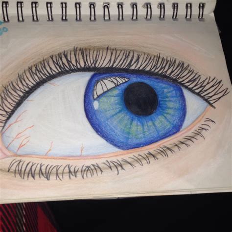 Blue eye drawing | Color pencil sketch, Eye pencil drawing, Color ...