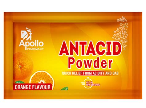 Buy Apollo Pharmacy Antacid Orange Flavour Powder, 5 gm | 19 Minutes ...