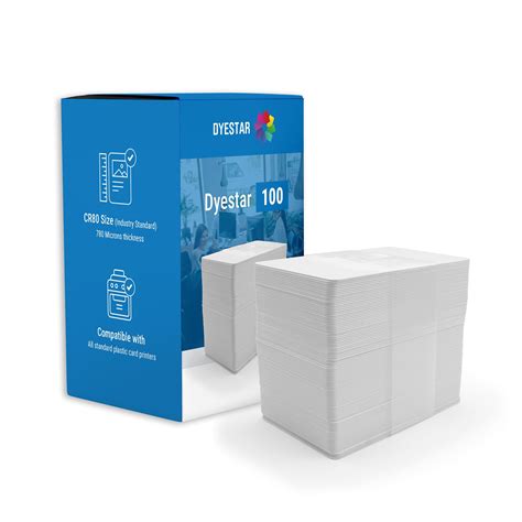 Dyestar Blank Plastic Cards For Id Printing Compatible With All ...