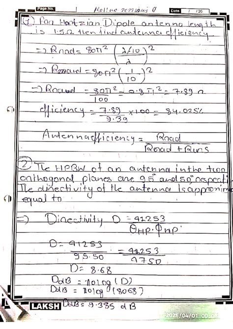 Antenna Wave Propagation: BTECH Assignment 02 on Efficiency ...