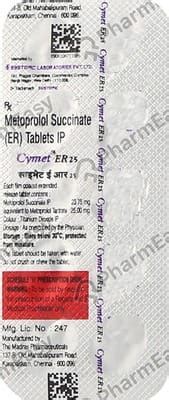 Cymet Er 25 MG Tablet (10): Uses, Side Effects, Price & Dosage | PharmEasy