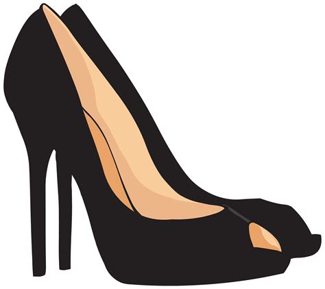 Black High Heels Clip Art High Heels (black And White) Stock