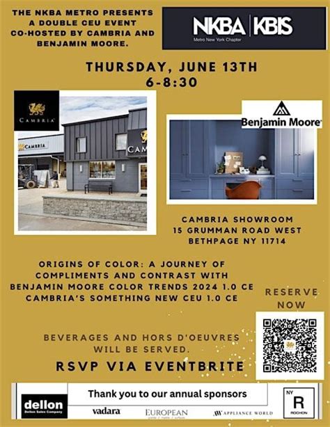 Double CEU event!!! Presented by Cambria and Benjamin Moore, Cambria ...