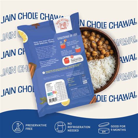 Instant Chole Chawal Jain Satvik Friendly – DryM Foods