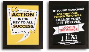 Motivational Wall Frames Set, Inspire Quotes Frames for Home, Office ...