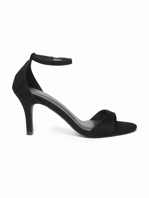 Black Open-Toe Karen 3 Inch Lightweight Kitten Heels For Women for ...