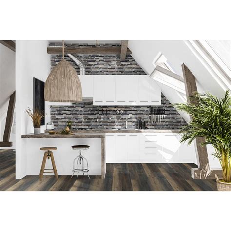 Buy Grigio Lagoon Interlocking 11.81 in. x 11.81 in. x 8 mm Glossy ...