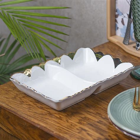 Buy Market99 Ceramic Divided Serving Dish | Sweets Serving Dish ...