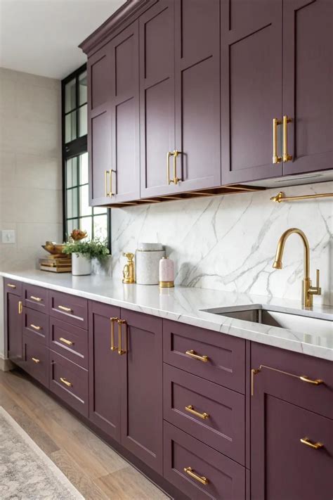 19+ Stunning Kitchen Cabinet Colors Ideas in 2025 | Purple kitchen ...