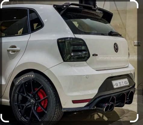 CARMART Rear Bumper 3 Fin Diffuser Spiltter Compatible for Polo GTI ...