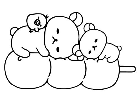 Rilakkuma Bear Coloring Pages