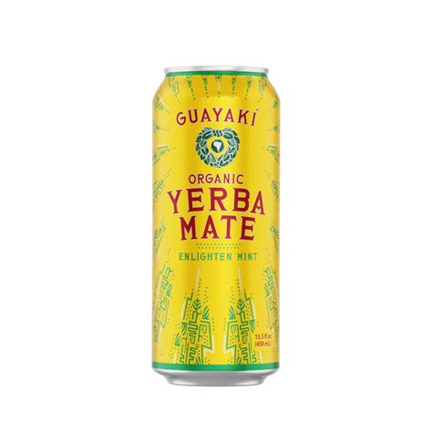 Guayaki Yerba Mate Enlighten Mint Flavor, Case of 12 Cans – Guayakí ...