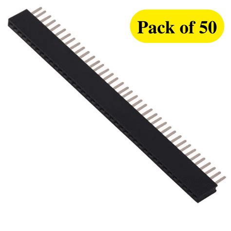 Buy 40x1 Pin 2.54mm Straight Female Pin Berg Strip (Pack of 50) Online ...