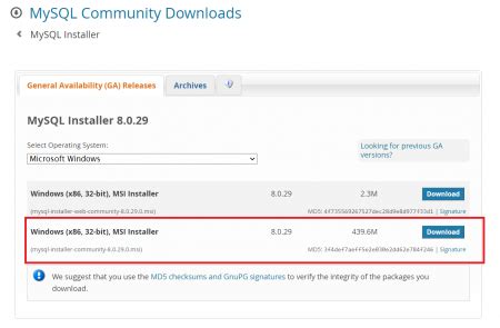Image result for Download MySQL Windows Installer 64-Bit