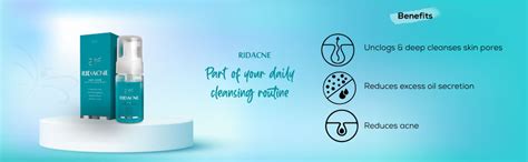 RIDACNE FOAMING FACE WASH -For Mild & Moderate Acne|80% Sebum ...