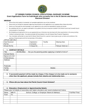 Fillable Online Education Bursary Form Fax Email Print - pdfFiller