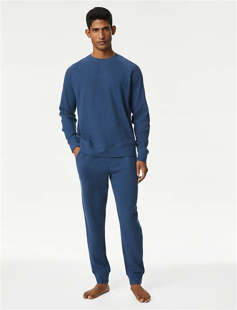 Buy Pure Cotton Waffle Loungewear Sweatshirt at Marks & Spencer