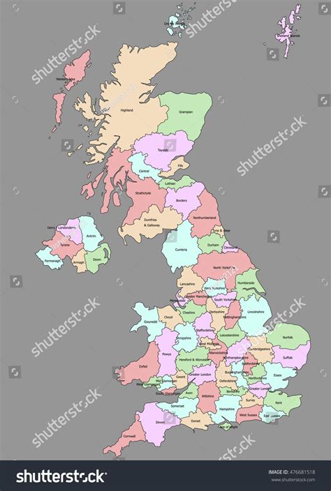 UK Counties Map Map Of Counties In UK England Map, Map Of, 50% OFF