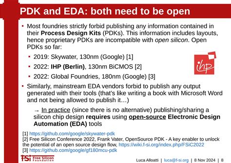 SFSCON24 - Luca Alloatti - Open-source silicon chips | PDF