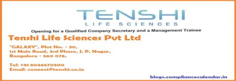 Opening for Qualified company secretary and Management trainee at ...