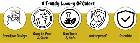 JAAMSSO Royals Yellow 3D Vinyl Decorative Self Adhesive Home Decor ...