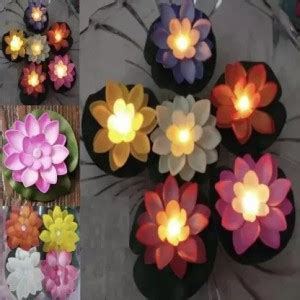 Zeus Volt VII-219-AZ-Floating Lotus Flower LED Tea Candles Candle Price ...