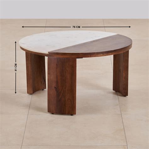 Buy Abby Marble Top Coffee Table - Brown from Home Centre at just INR ...