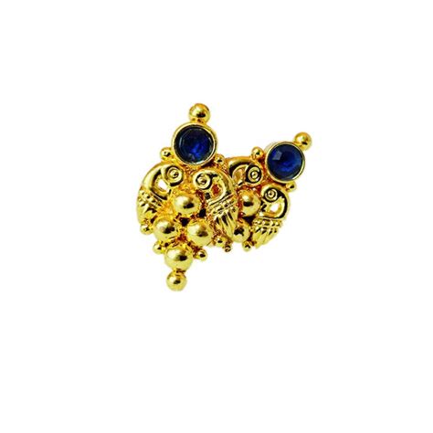 Gold Plated Neckace Double side Color Blue with Gold – Jillcart
