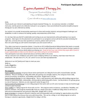 Fillable Online Equine-Assisted Therapy, Inc.Enhancing quality of life ...