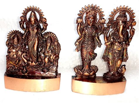 Buy 2 Pic Laxmi Ganesh Saraswati Idol Showpiece Hindu Religious Idol ...