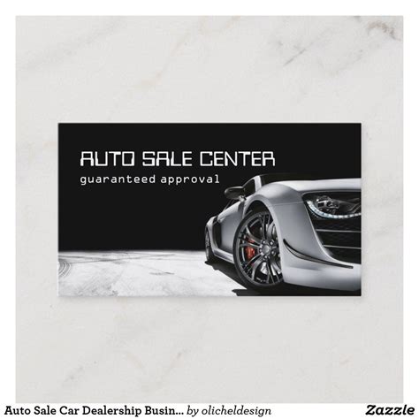 Auto Sale Car Dealership Business Card | Zazzle | Car dealership, Cars ...
