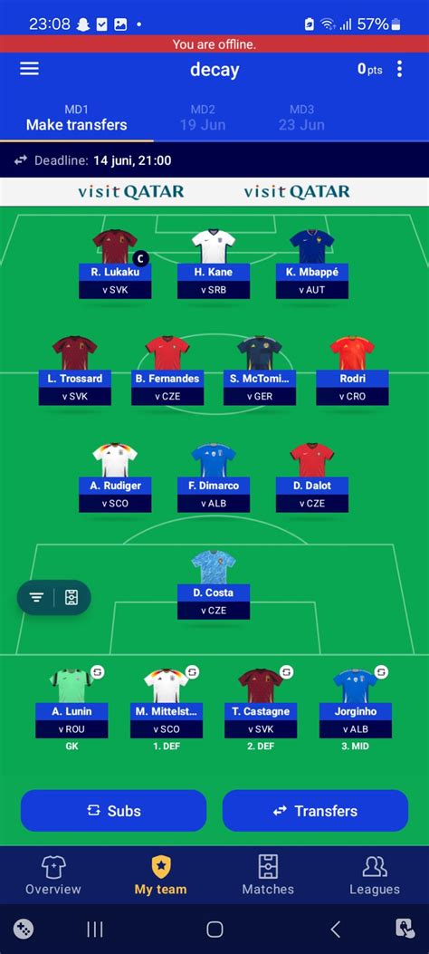 Rate my fantasy team : r/euro2024