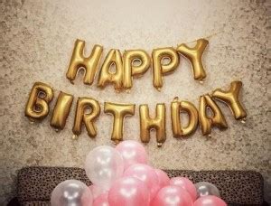 Flipkart.com | Jhai Kal Solid Happy Birthday golden Script Foil Balloon ...