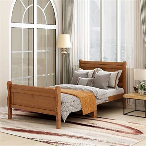 AOCOROE Wood Twin Bed Frame with Headboard and Foot | Ubuy India