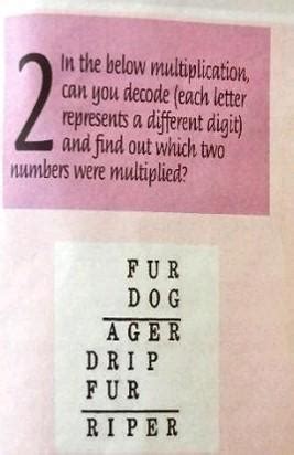 In the below multiplication, 2 can you decode (each letter represents a ...