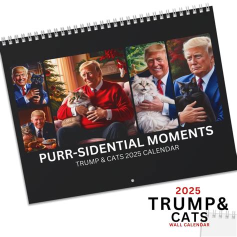 Buy Trump & Cats 2025 Calendar Trump Calendar Funny Purr-sidential ...