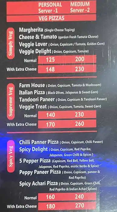 Menu at The thickshake pizza&shakes, Hyderabad